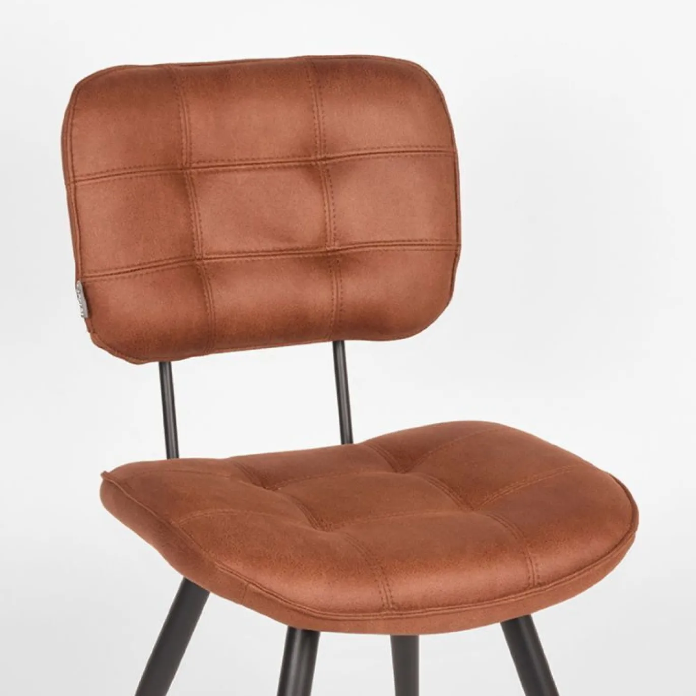 LABEL51 Eetkamerstoel Gus Cognac Microfiber