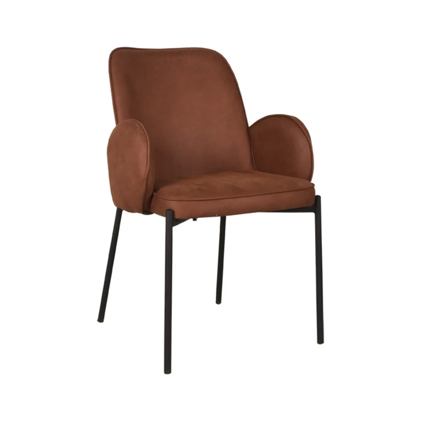 LABEL51 Eetkamerstoel Jari Cognac Microfiber