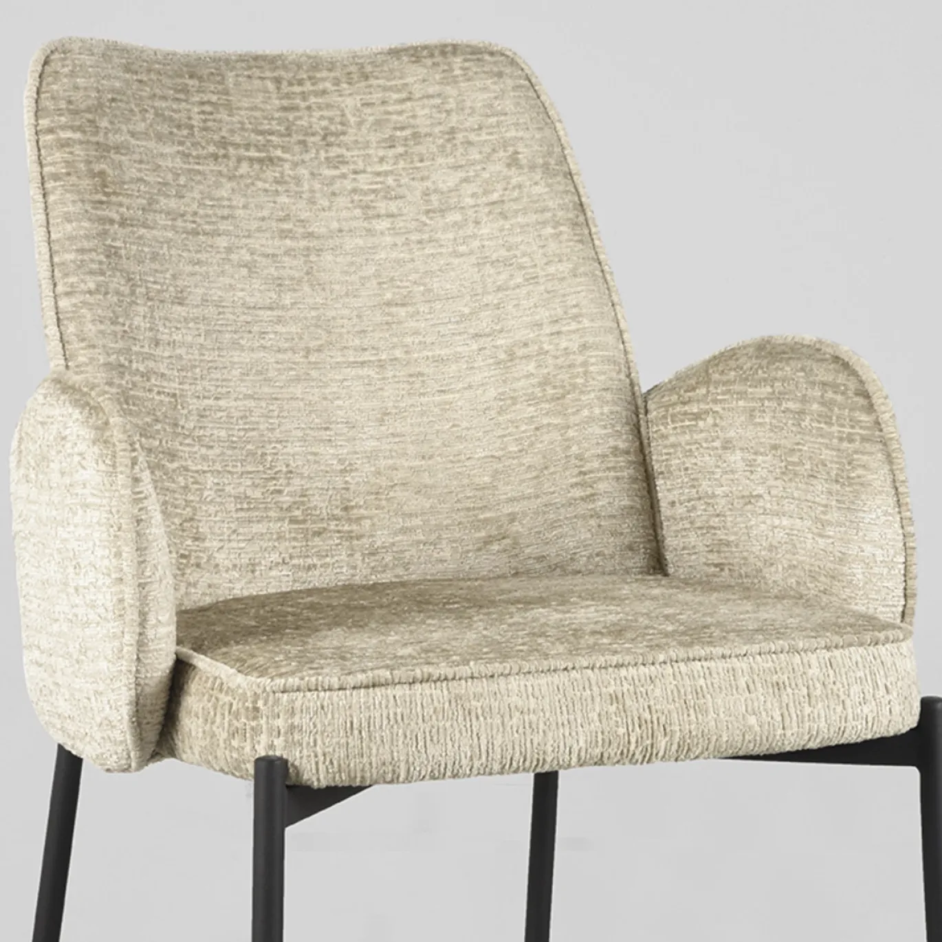 LABEL51 Eetkamerstoel Joni Beige Fluweel