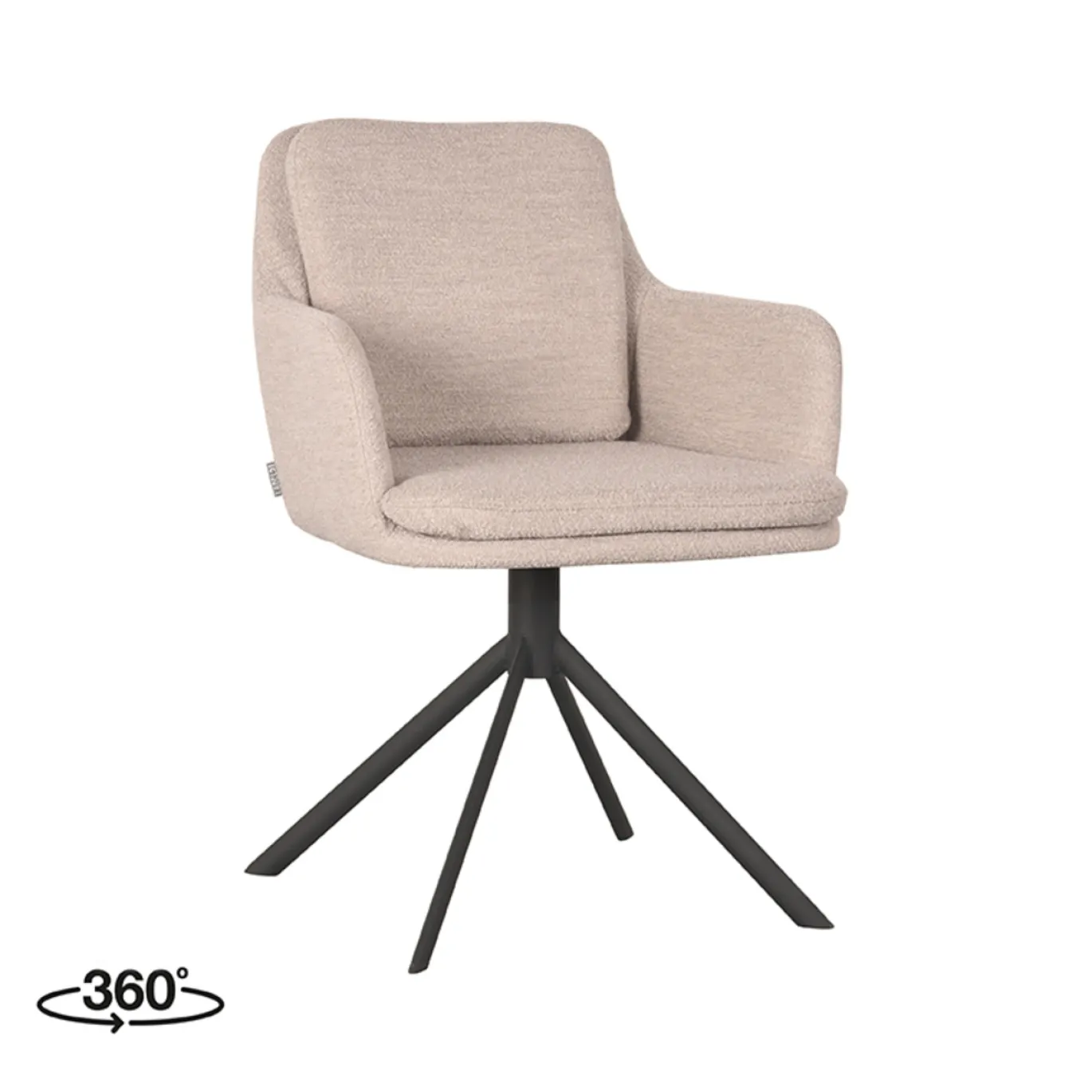 LABEL51 Eetkamerstoel Joy Naturel Bouclé