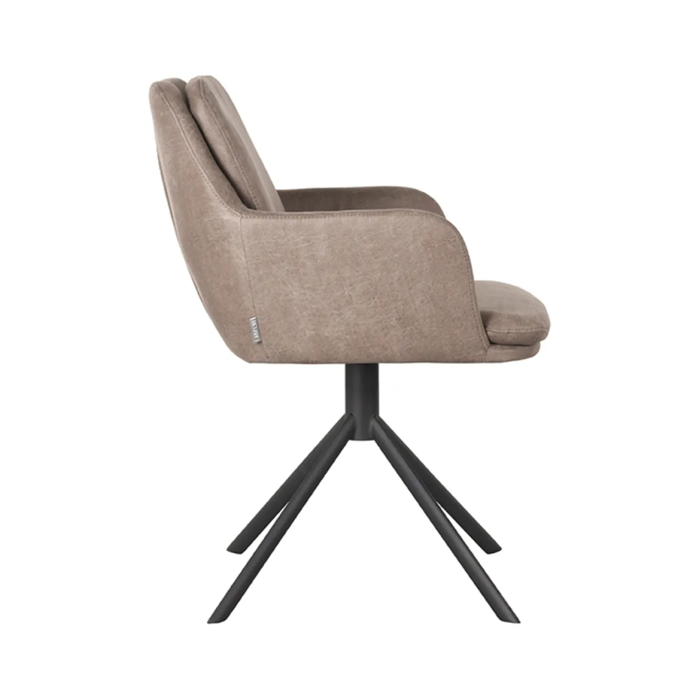 LABEL51 Eetkamerstoel Joy Taupe Micro Suede