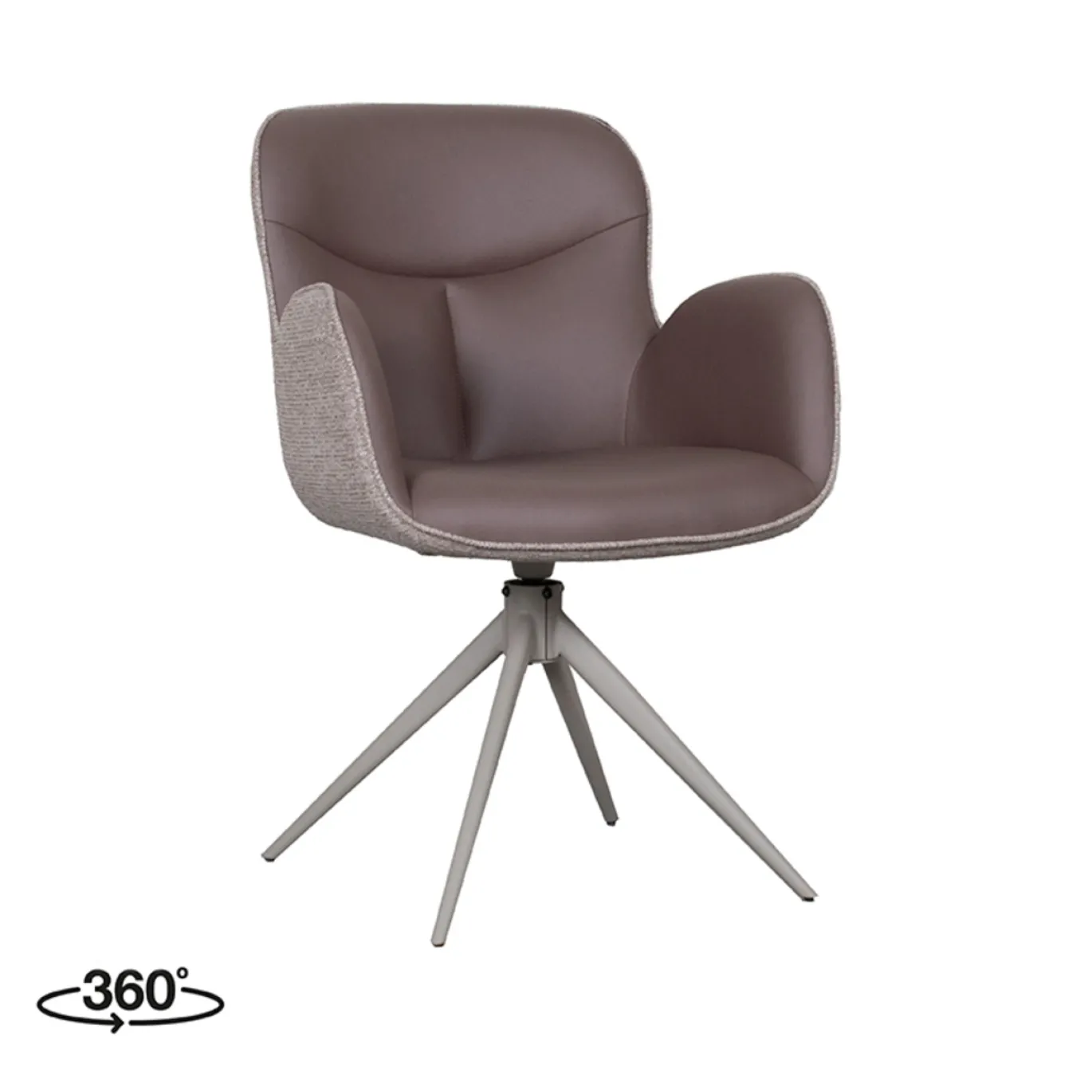 LABEL51 Eetkamerstoel Lasse Microfiber Bruin