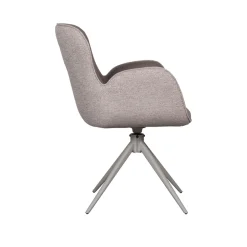 LABEL51 Eetkamerstoel Lasse Microfiber Bruin