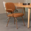 LABEL51 Eetkamerstoel Lausanne Bouclé Koraal