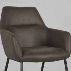 LABEL51 Eetkamerstoel Lenny Antraciet Micro Suède