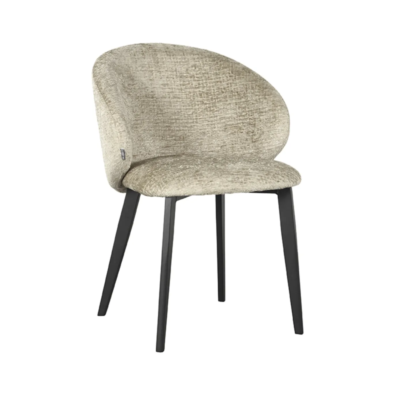 LABEL51 Eetkamerstoel Logan Beige Fluweel