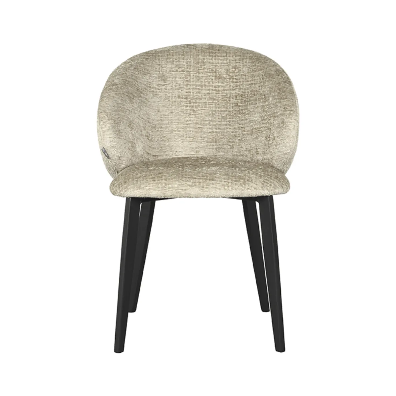 LABEL51 Eetkamerstoel Logan Beige Fluweel