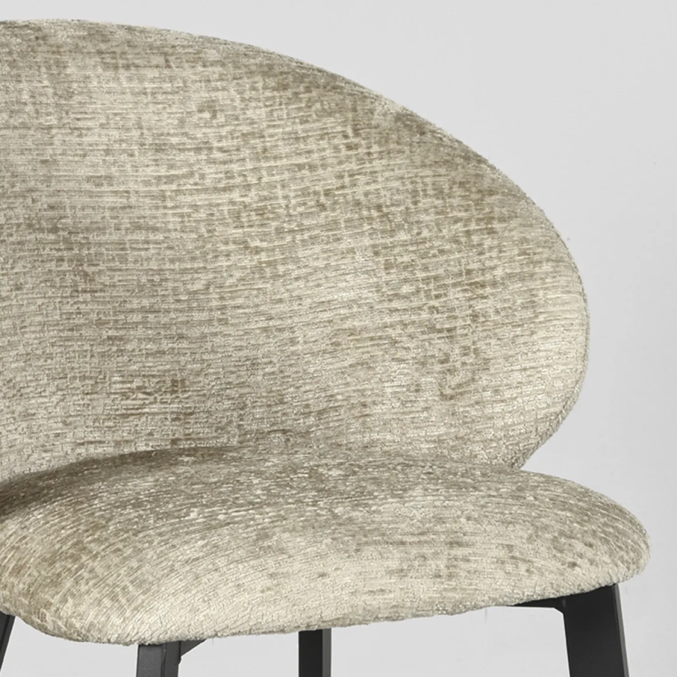 LABEL51 Eetkamerstoel Logan Beige Fluweel