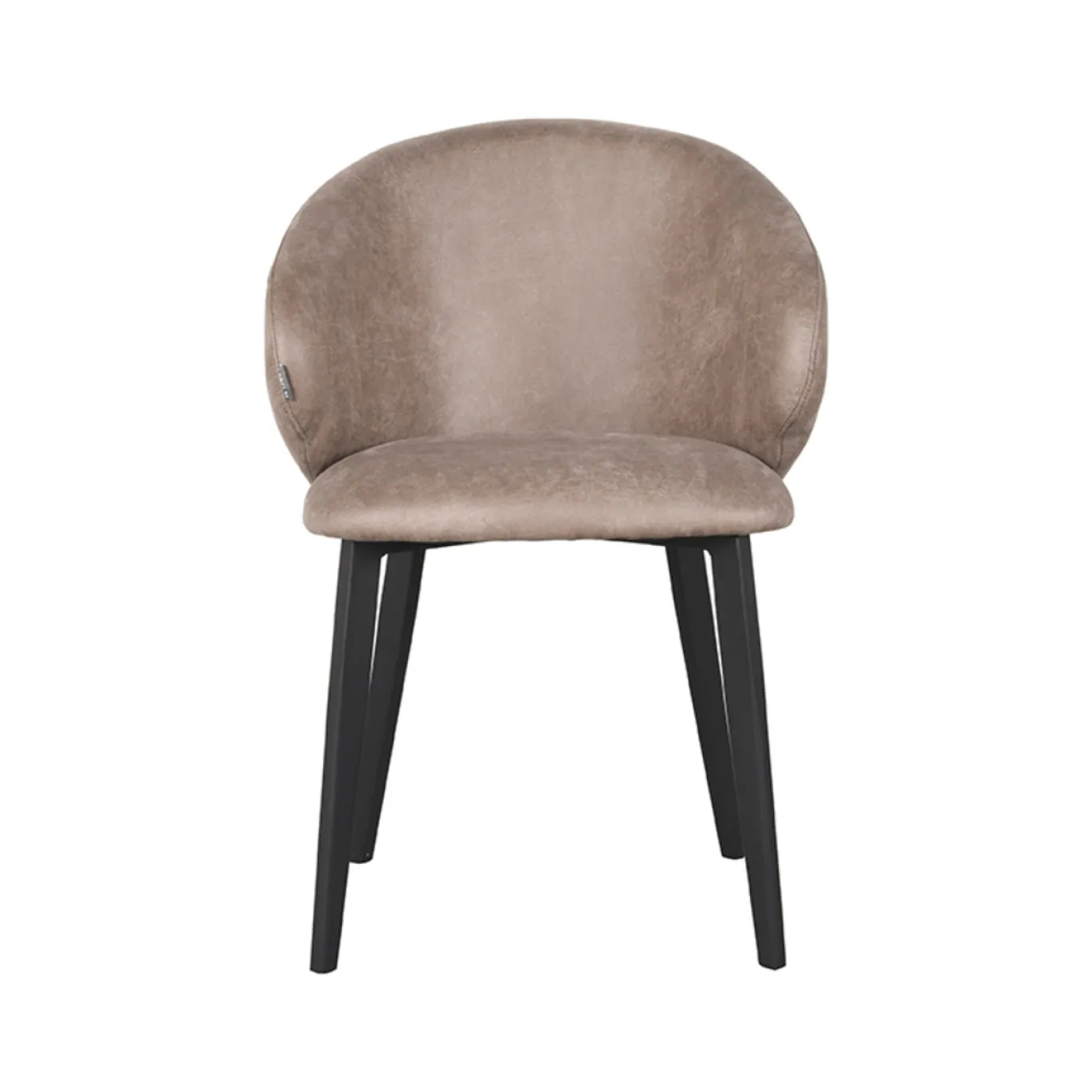 LABEL51 Eetkamerstoel Logan Taupe Micro Suède