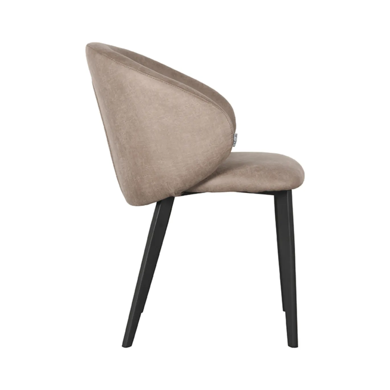 LABEL51 Eetkamerstoel Logan Taupe Micro Suède
