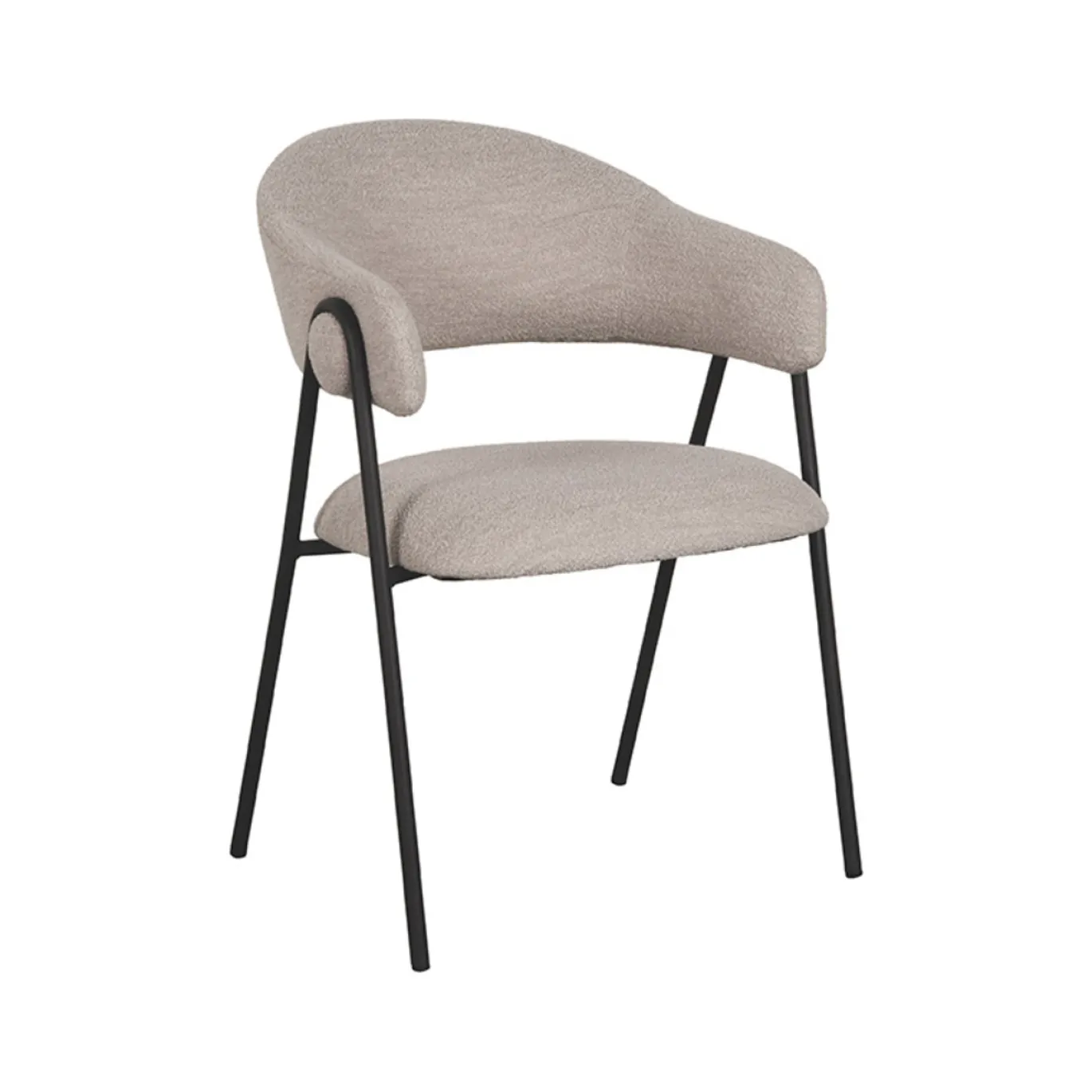 LABEL51 Eetkamerstoel Lowen Naturel Bouclé