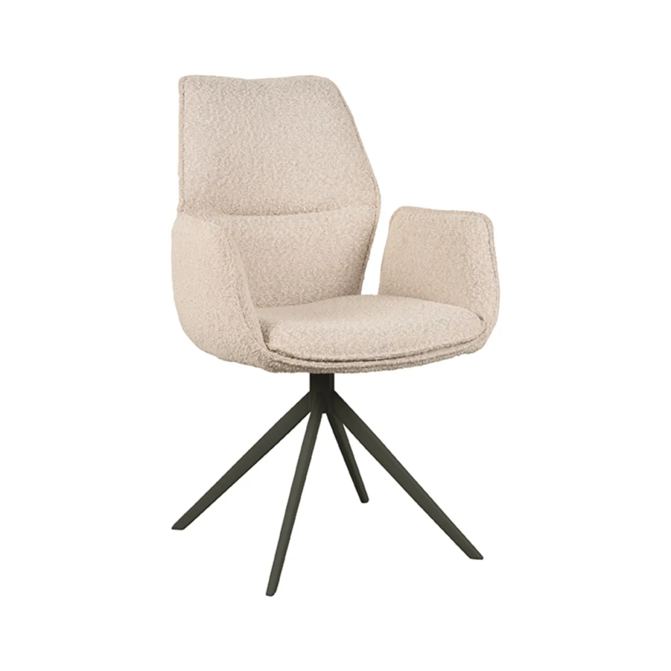 LABEL51 Eetkamerstoel Mellow Naturel/Zwart Boucle