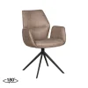 LABEL51 Eetkamerstoel Mellow Taupe Micro Suede Draaibaar