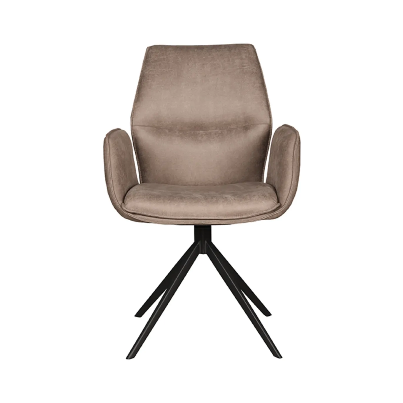 LABEL51 Eetkamerstoel Mellow Taupe Micro Suede Draaibaar