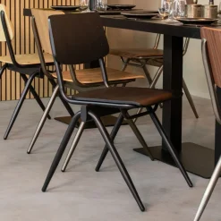 LABEL51 Eetkamerstoel Solid Zwart
