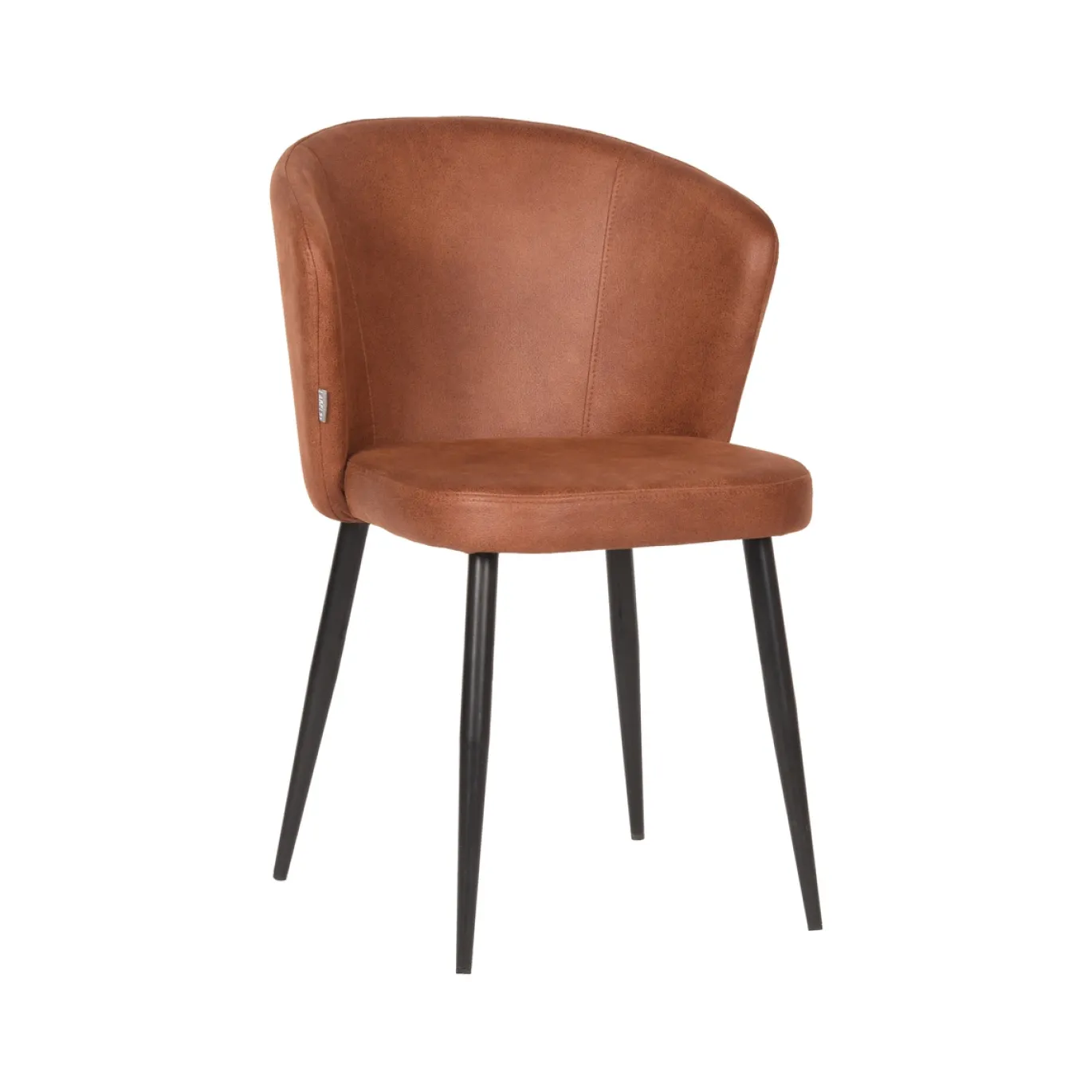LABEL51 Eetkamerstoel Wave Cognac Microfiber