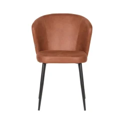 LABEL51 Eetkamerstoel Wave Cognac Microfiber