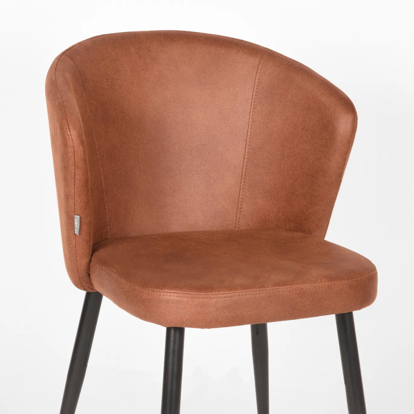LABEL51 Eetkamerstoel Wave Cognac Microfiber