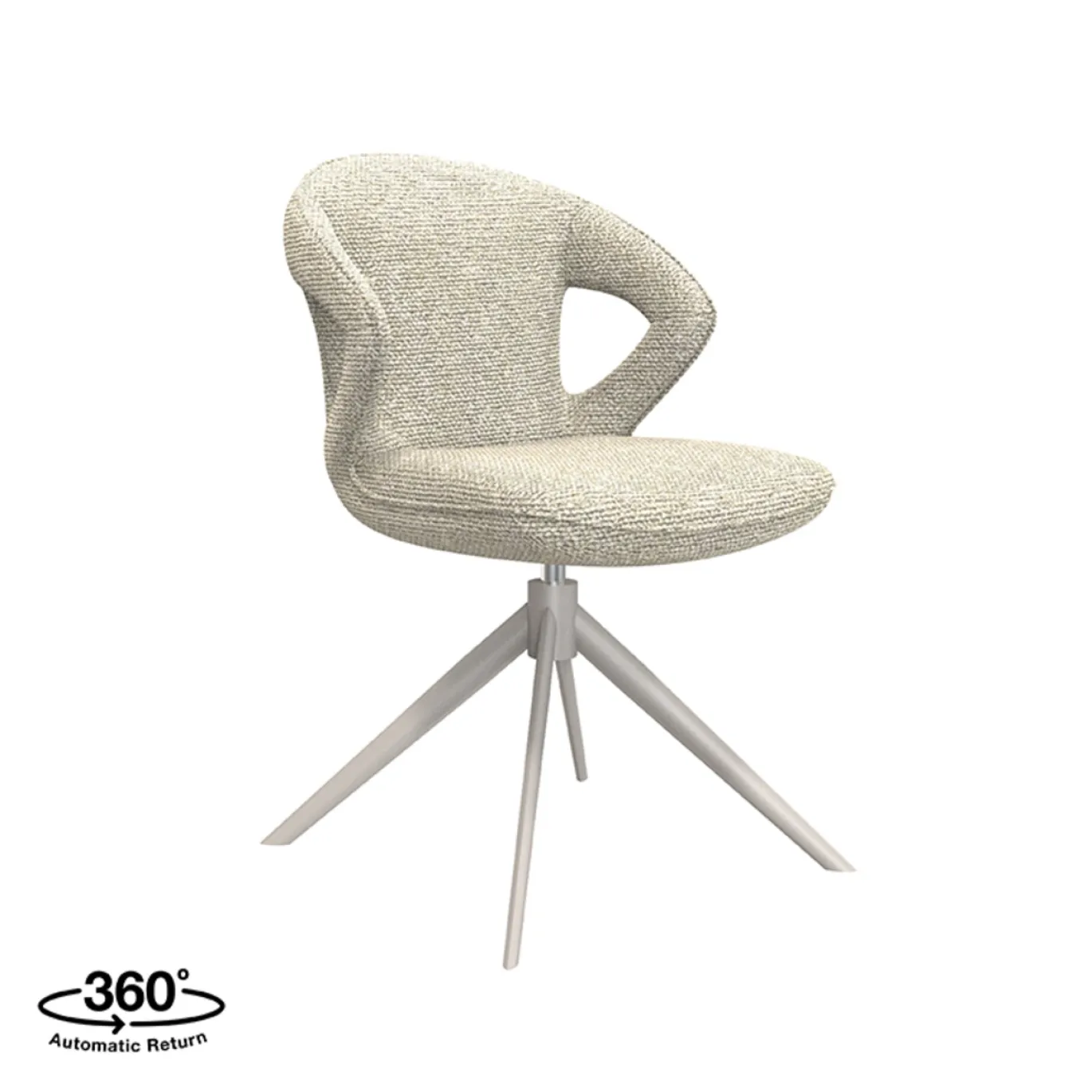 LABEL51 Eetkamerstoel Zurich Bouclé Naturel/Taupe