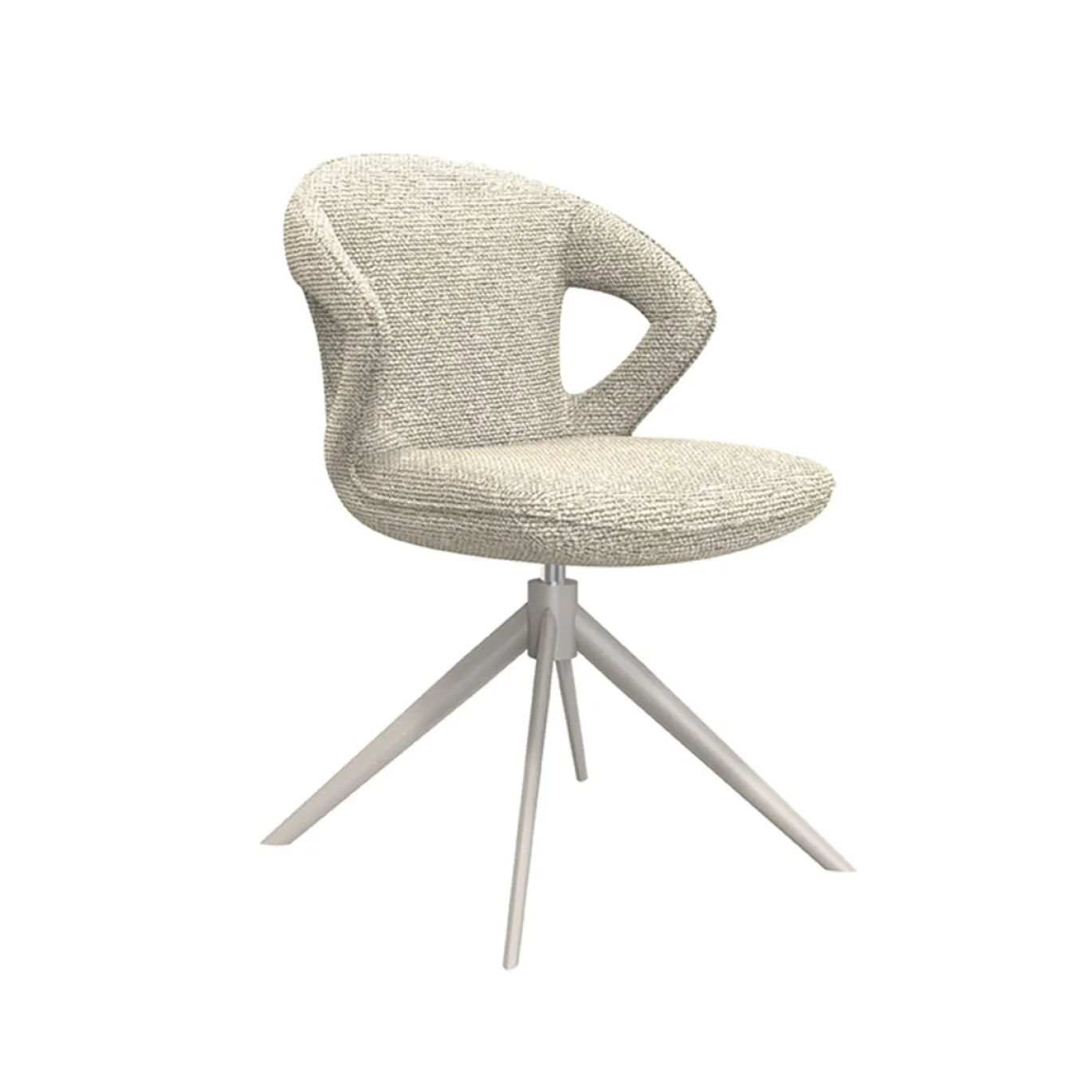 LABEL51 Eetkamerstoel Zurich Bouclé Naturel/Taupe