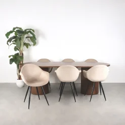 LABEL51 Eetkamertafel Oliva Walnoot Eiken