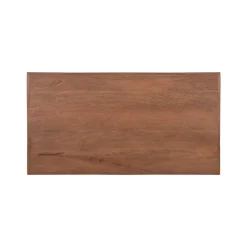 LABEL51 Eetkamertafel Tafelblad Straight Edge Espresso Mangohout 120 cm