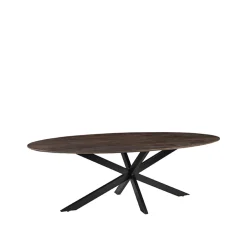 LABEL51 Eettafel James Ovaal Espresso 210cm