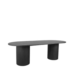 LABEL51 Eettafel Oliva Zwart Eiken 240cm
