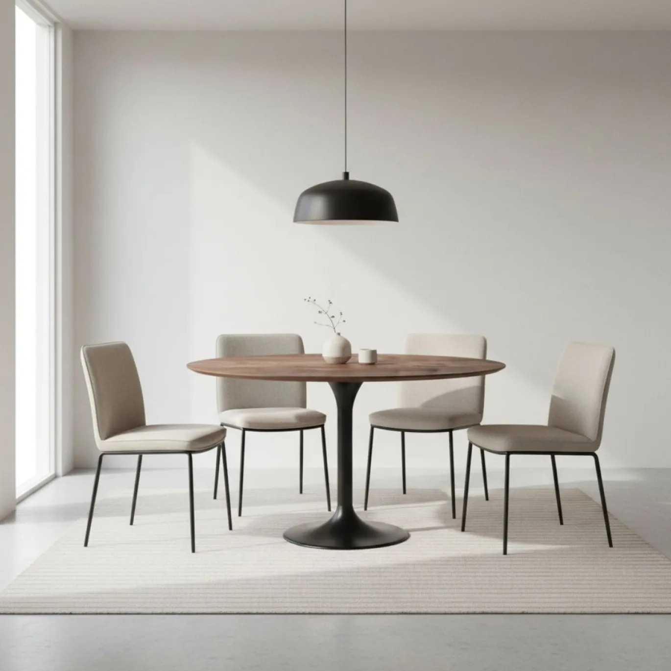 LABEL51 Eettafel Otto 130x130x75 cm Espresso Mangohout