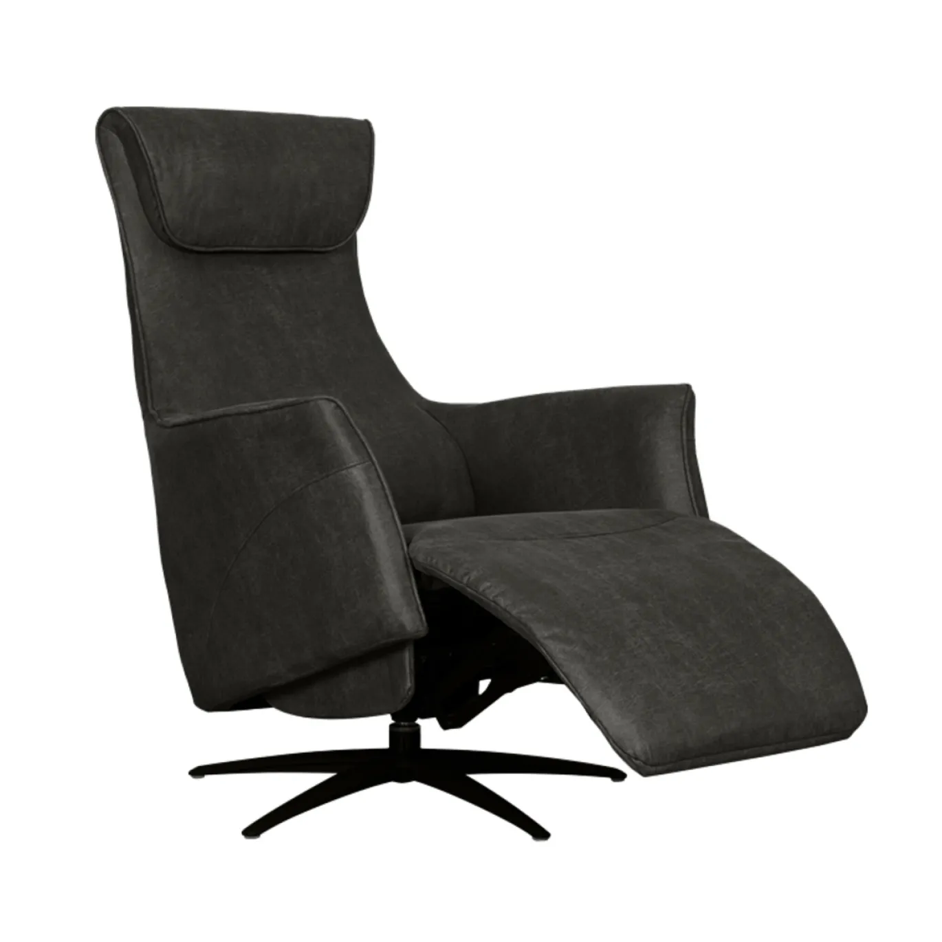LABEL51 Elektrische Fauteuil Lund Micro Suède Antraciet