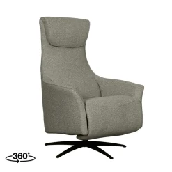 LABEL51 Elektrische Fauteuil Lund Bouclé Truffelgrijs