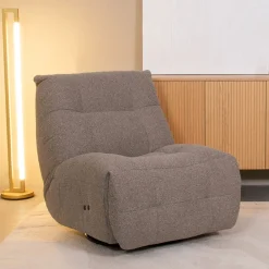 LABEL51 Elektrische Fauteuil Relax & Recharge Bouclé Truffelgrijs