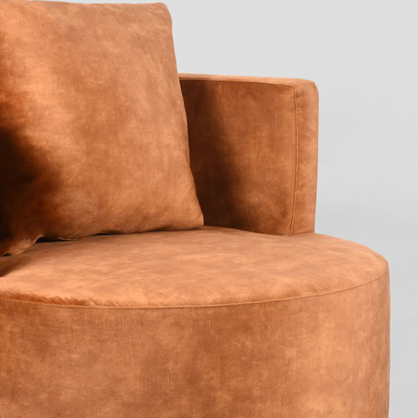 LABEL51 Fauteuil Evy Oker Velours Ø90x75cm