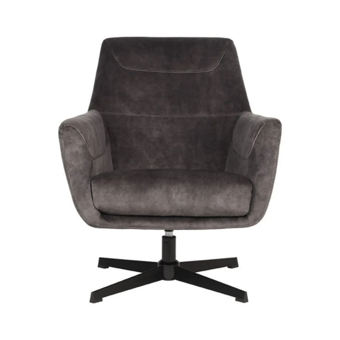 LABEL51 Fauteuil Toby Antraciet Velours