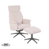 LABEL51 Fauteuil Verdal + Hocker Naturel Boucle