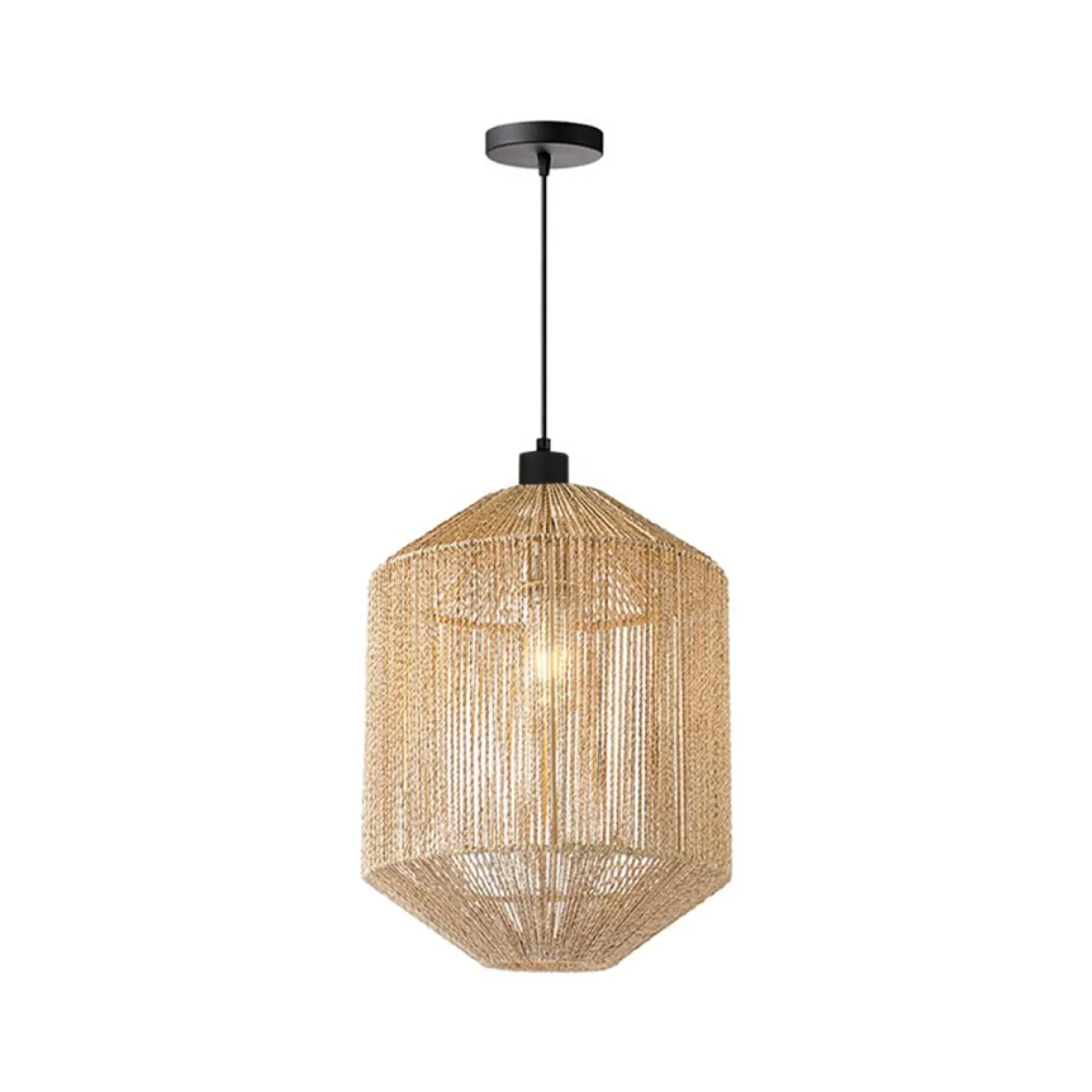 LABEL51 Hanglamp Ibiza - Naturel - Jute - 1-Lichts Cilinder