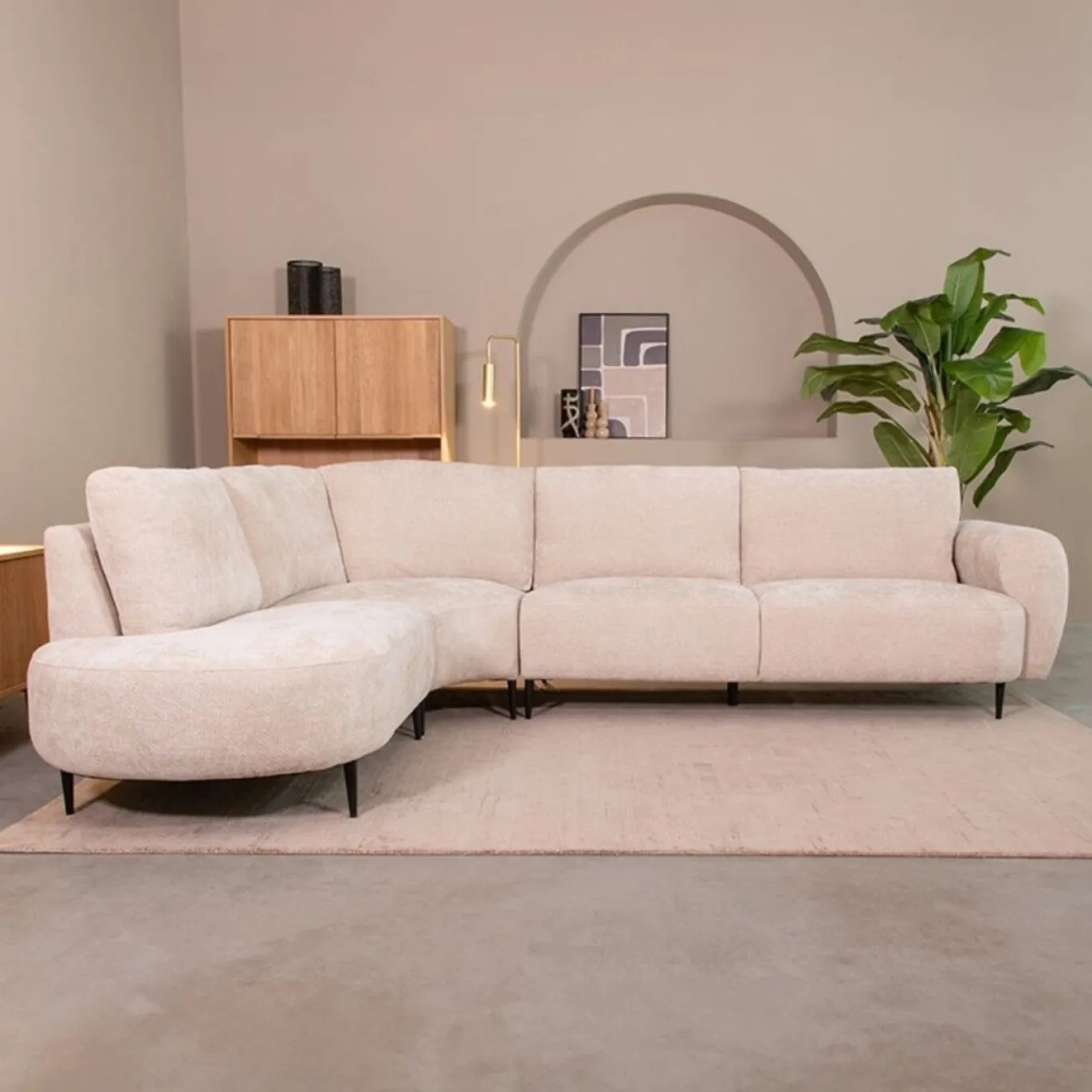 LABEL51 Hoekbank Milano Naturel Links