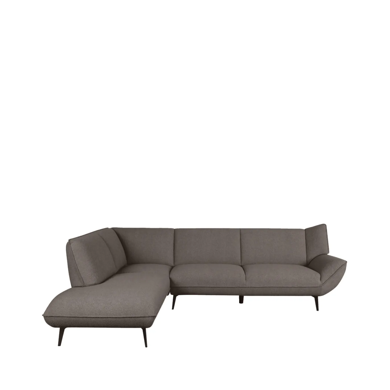 LABEL51 Hoekbank Pesaro Bruin Bouclé Links