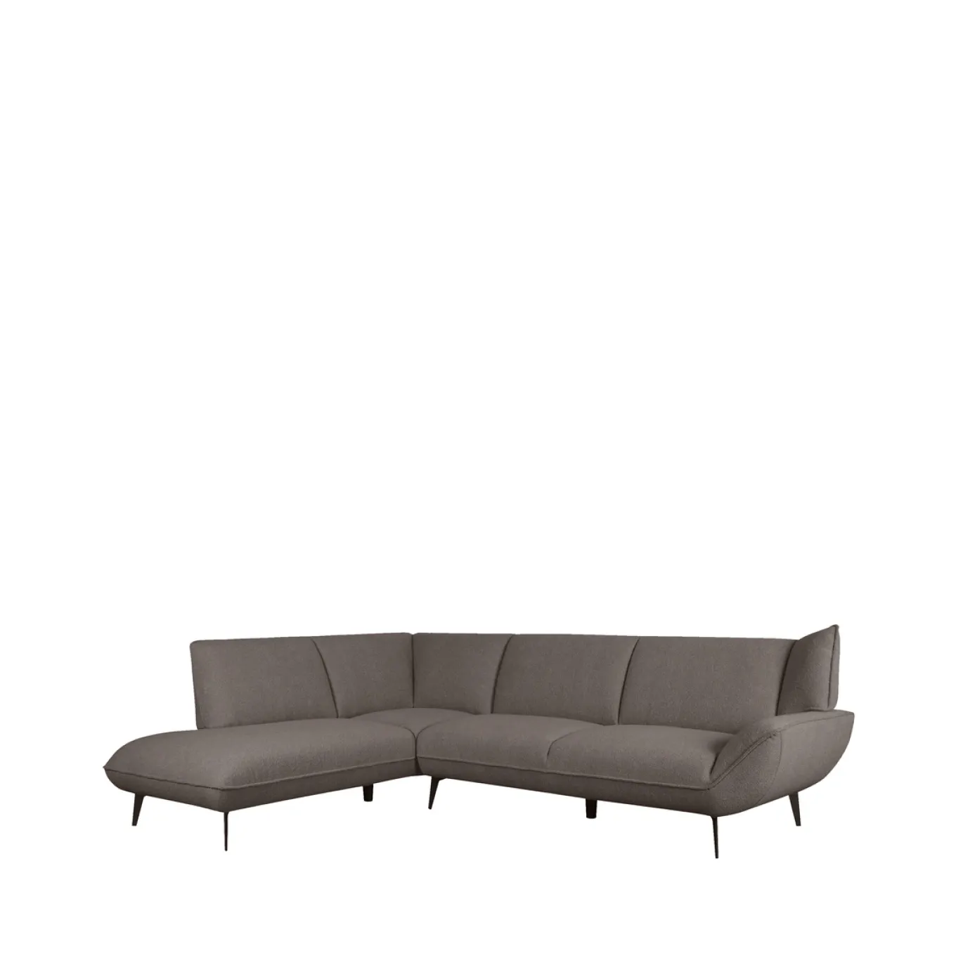 LABEL51 Hoekbank Pesaro Bruin Bouclé Links