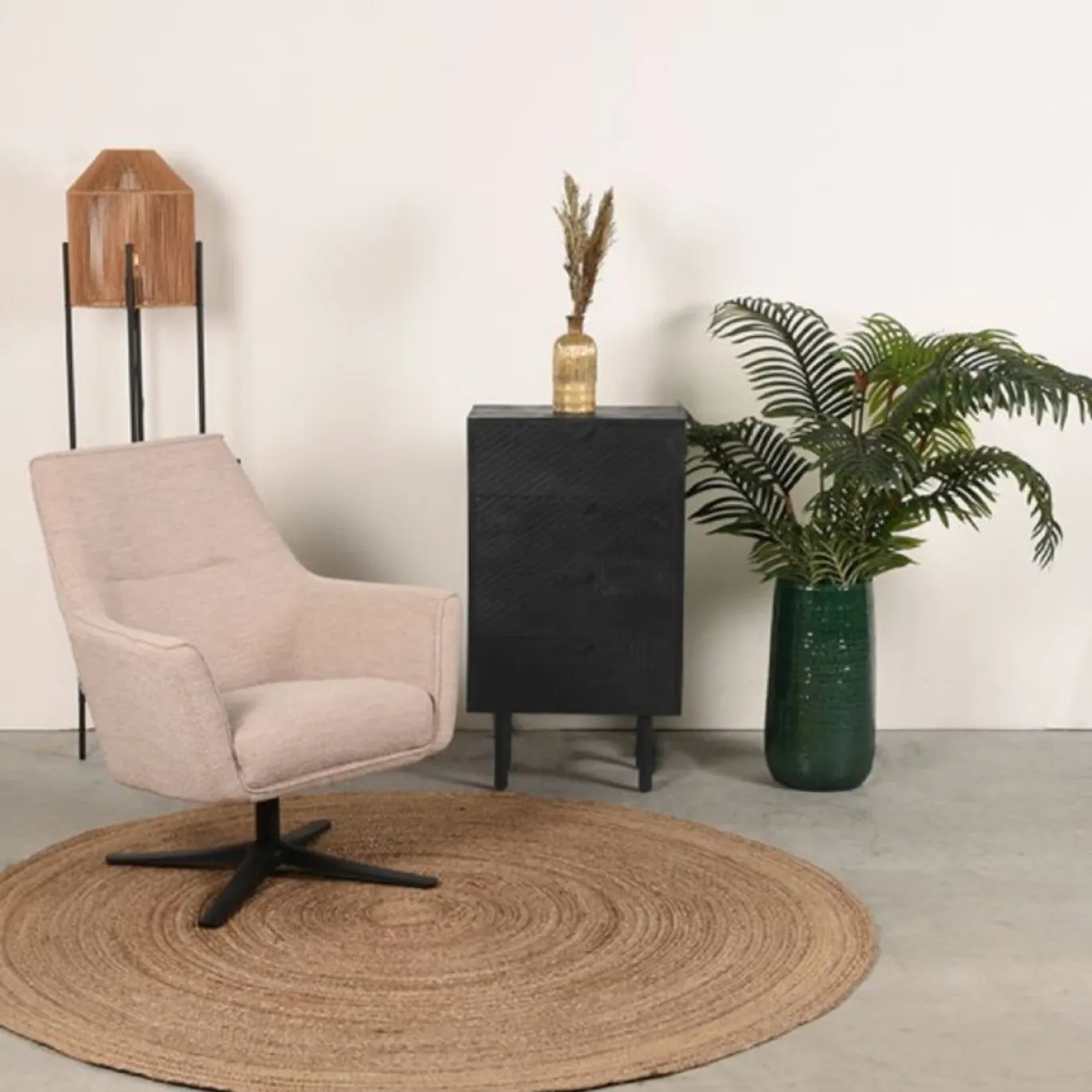 LABEL51 Ladekast Cotia Zwart Mangohout