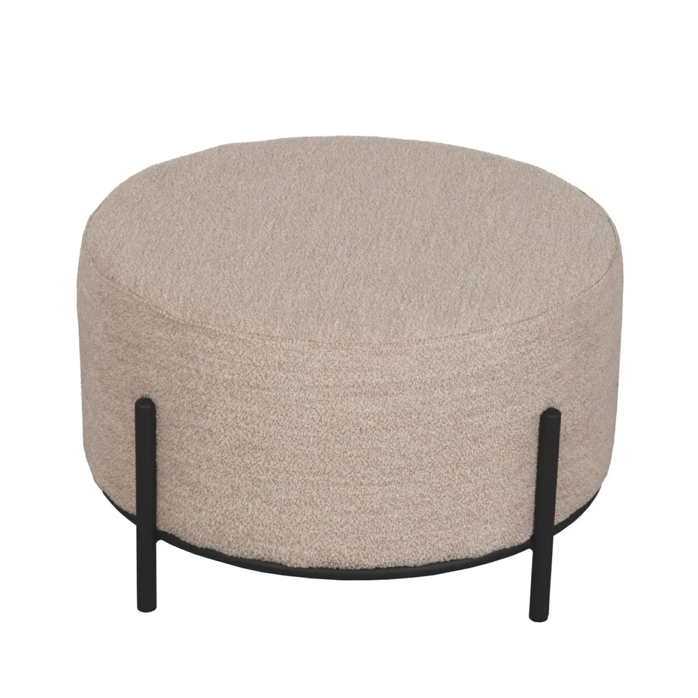 LABEL51 Poef Troy XL Naturel Bouclé Ø57cm