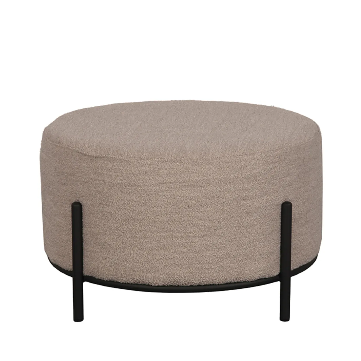 LABEL51 Poef Troy XL Naturel Bouclé Ø57cm
