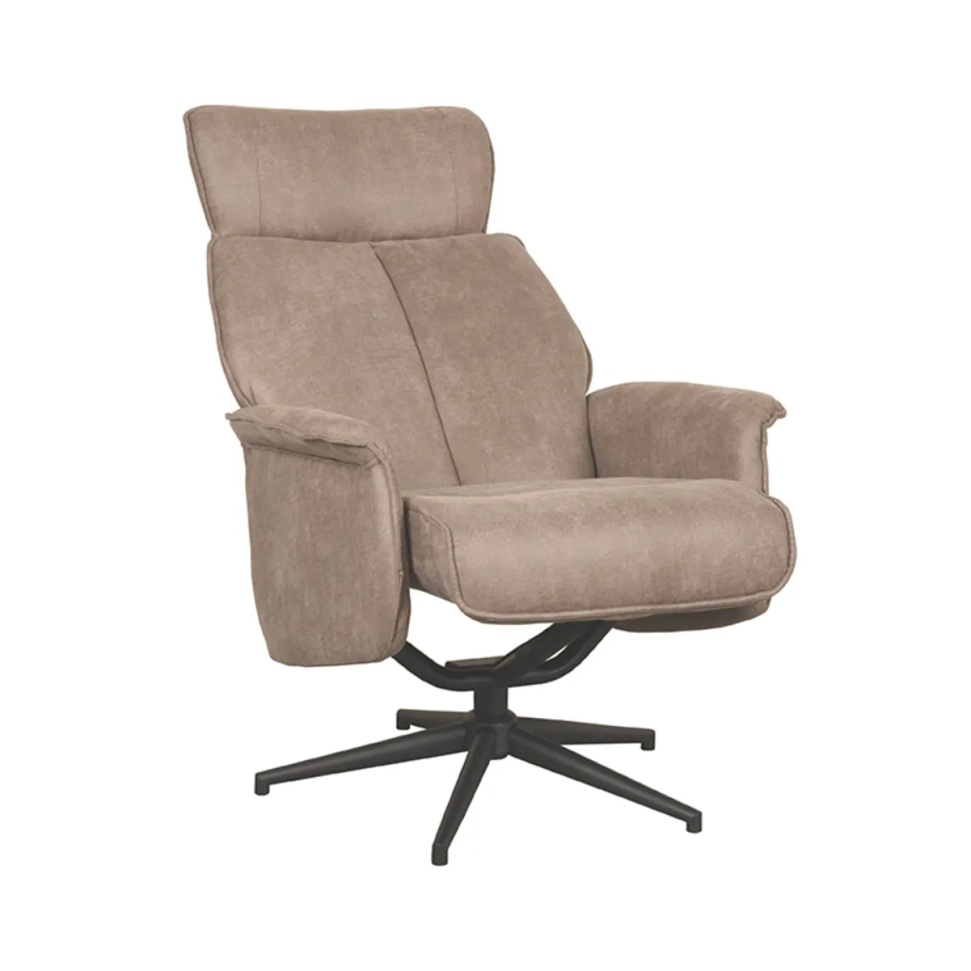 LABEL51 Relaxfauteuil Verdal Taupe Micro Suede