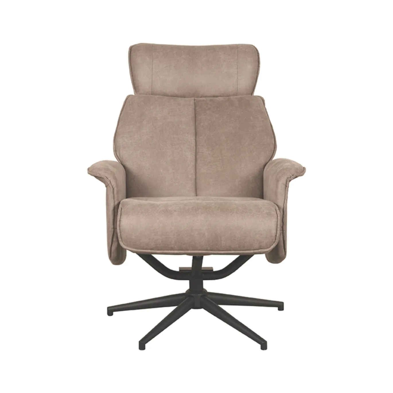 LABEL51 Relaxfauteuil Verdal Taupe Micro Suede