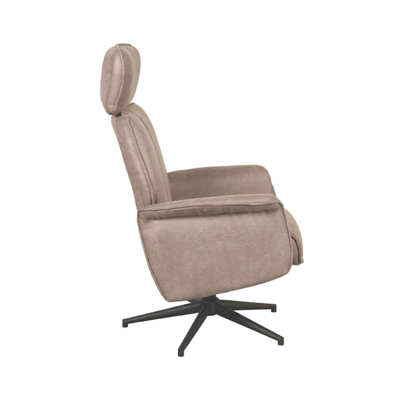 LABEL51 Relaxfauteuil Verdal Taupe Micro Suede
