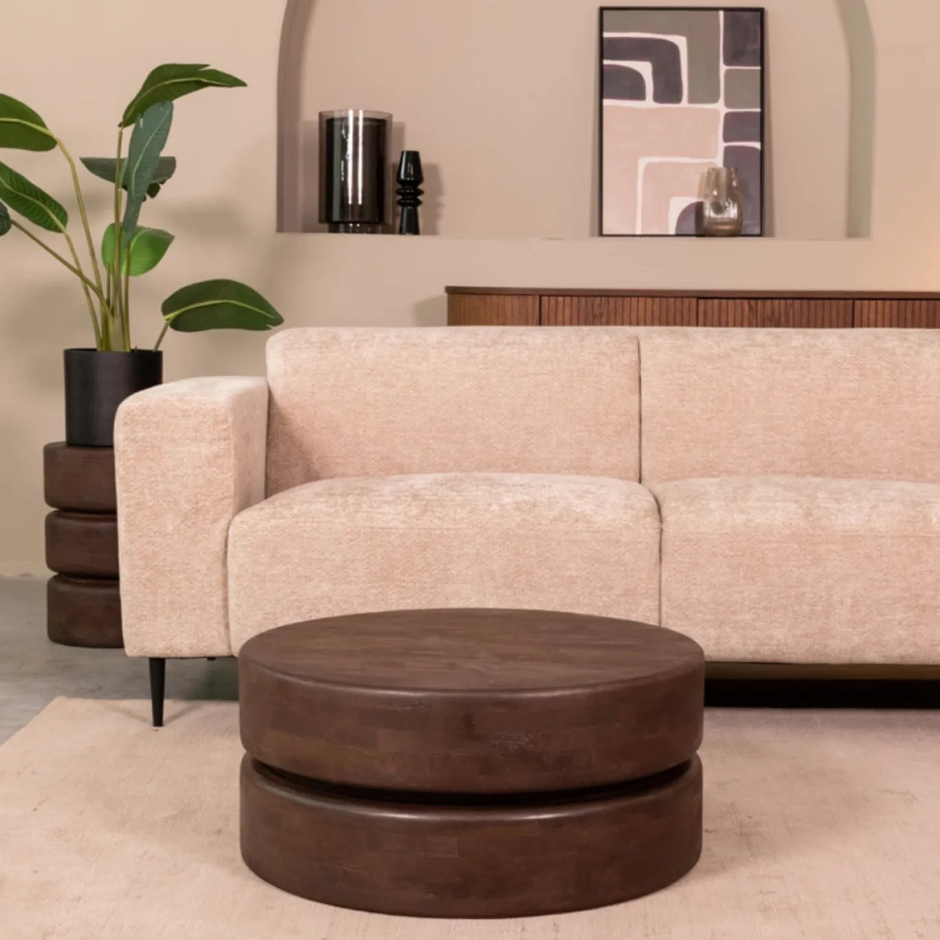 LABEL51 Salontafel Milly Espresso Ø70cm