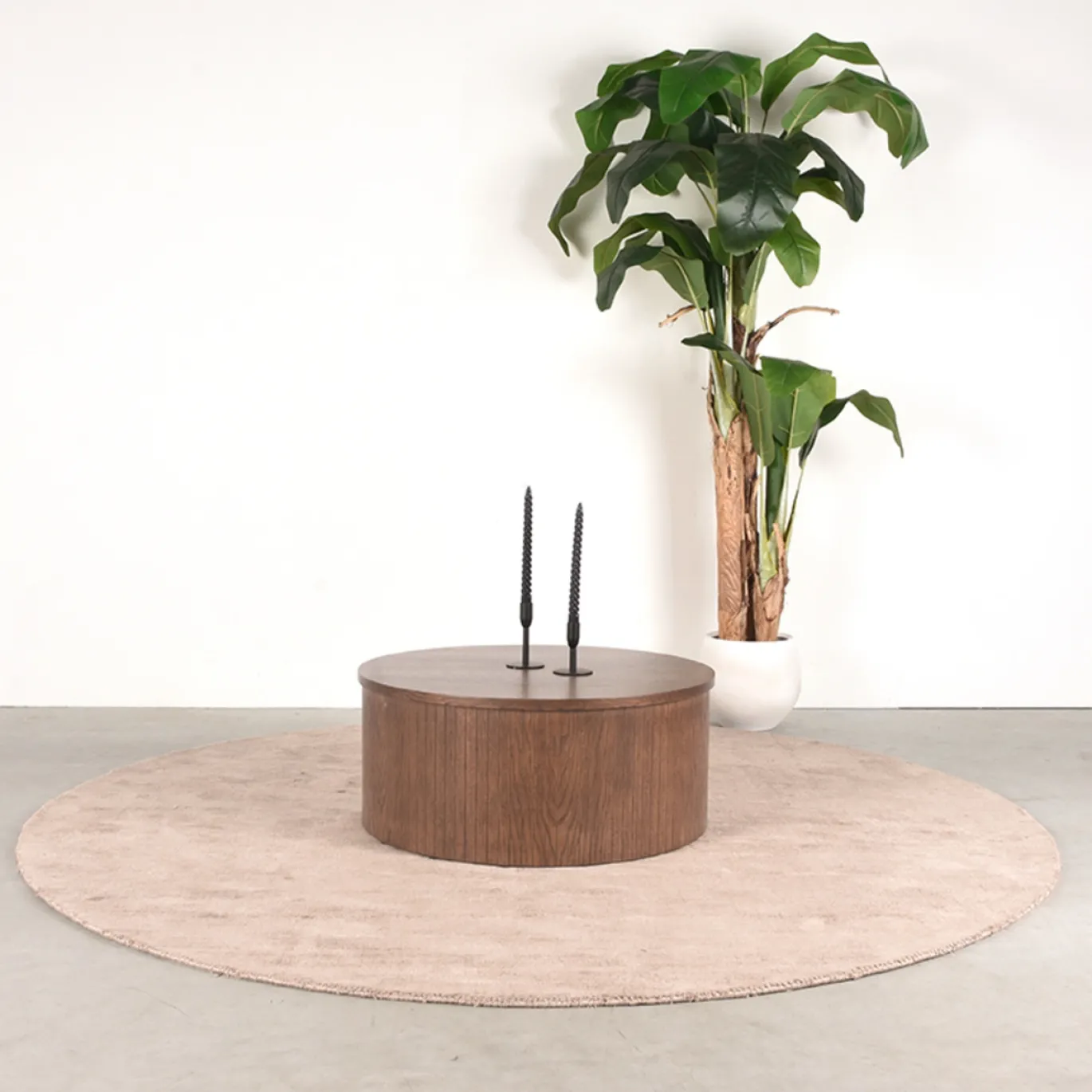LABEL51 Salontafel Oliva Walnoot Eiken Ø70cm
