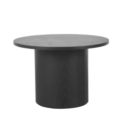 LABEL51 Salontafel Oliva Zwart Eiken Ø60cm