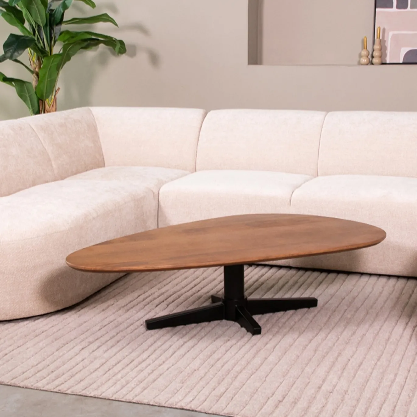 LABEL51 Salontafel Rosie Organisch Bruin 140cm