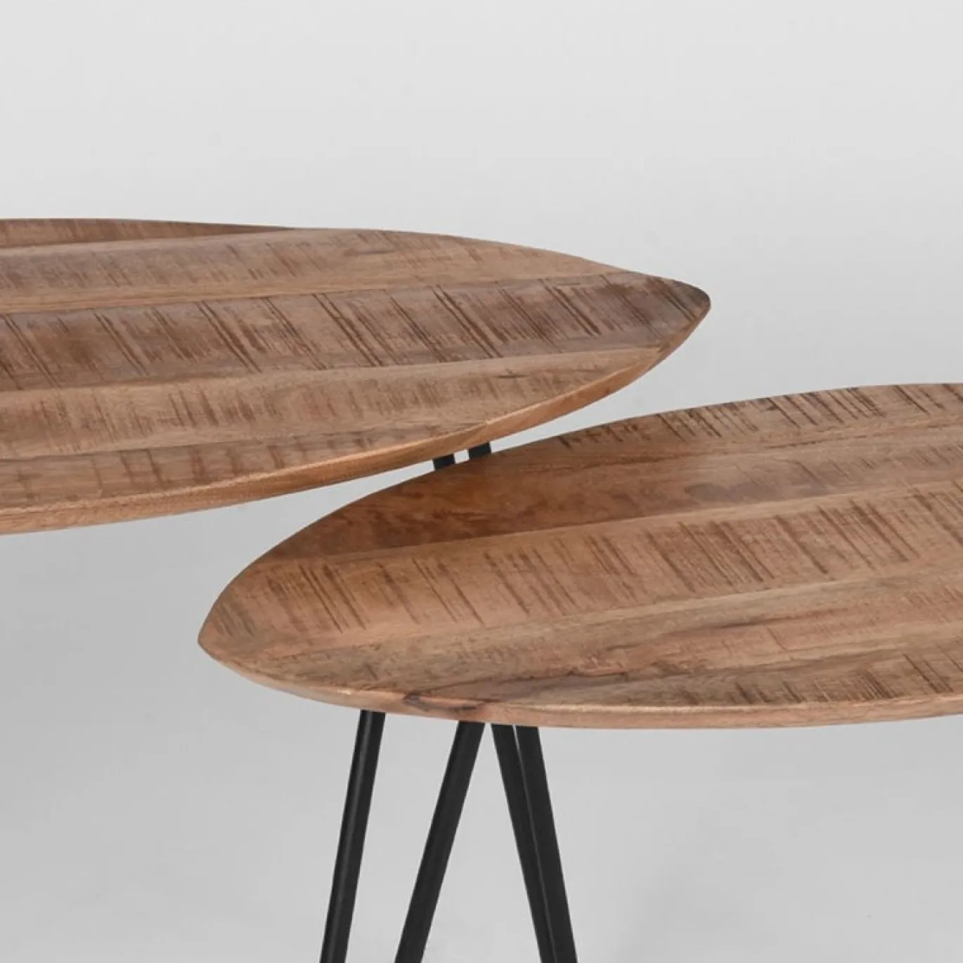 LABEL51 Salontafels Frisk Rough Mangohout (Set van 2)